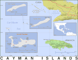 Kaart van Kaaimaneilanden