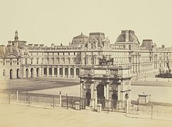 La place du Carrousel en 1853 après le dégagement de la cour du Louvre.