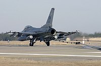 Test de câble d'arrêt sur la base de l'US Air Force de Shaw.