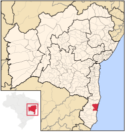 Localização de Porto Seguro na Bahia
