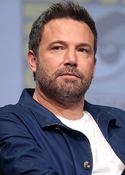 A photograph of Ben Affleck attending the San Diego Comic-Con International in 2017