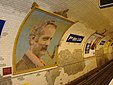 Portrait de Georges Brassens dans la station de métro Porte des Lilas.
