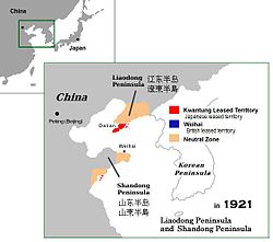 威海衛租借地の位置