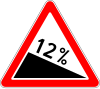 Steep descent