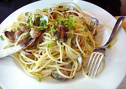 Spaghetti alle vongole (spaghettis aux palourdes)