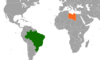 Location map for Brazil and Libya.