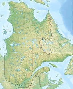 Location of the body of water in Quebec, Canada.