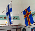 Åland ve Finlandiya bayrakları
