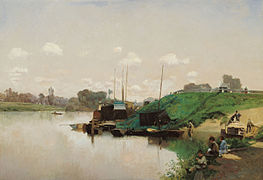 Un día de verano en el Sena, 1870-1875, óleo sobre lienzo, 40 x 57.1 cm, Museo Carmen Thyssen Málaga.