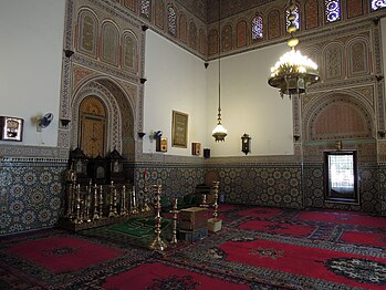 Interior do mausoléu de Abu Alabás Assabti (Sidi Bel Abbès), na zauia do santo