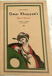 Menu cover for Omar Khayyam's
