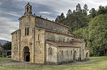 San Salvador de Valdediós baznīca. (893) Astūrija, Spānija.