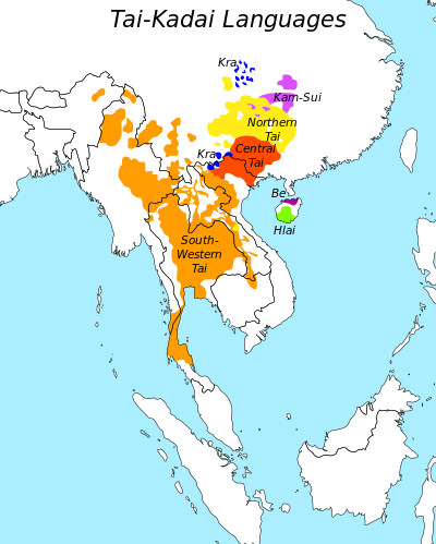 A tai nyelvek 3 csoportja:   Észak-Tai / Észak-Zhuang   Közép-Tai / Dél-Zhuang   Délnyugat-Tai / Thai