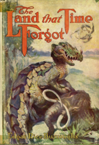 Cover art for first combined edition of The Land That Time Forgot
