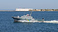 Zhuk della Marina ucraina di pattuglia nella baia di Sebastopoli, Crimea.