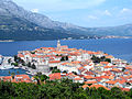 Blick af de Stod Korčula af da Insl Korčula, Krowozien