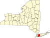 Округ Нассо на карте штата.