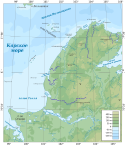 Map showing the location of Cape Vega