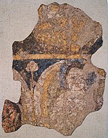 Buddhist mural from the monastery at Ajina Tepe. Dushanbe - National Museum of Antiquities.