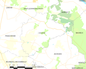 Poziția localității Couzon