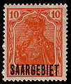 German stamp overprinted "Saargebiet", 1920