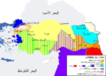 تقسيم تركيا في معاهدة سيفر، ويظهر الامتداد البريطاني.