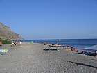 Пляж Морского с чёрным вулканическим песком (мыс Ай-Фока)