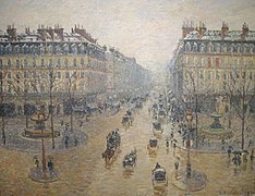 Camille Pissarro, Avenue de l'Opéra, effet de neige le matin