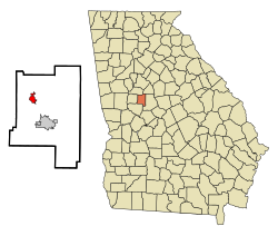 Location in Lamar County and the state of Georgia