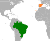 Location map for Brazil and Spain.