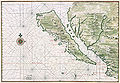 Image 54California was often depicted as an island, due to the Baja California peninsula, from the 16th to the 18th centuries, such as in this 1650 map by cartographer Johannes Vingboons. (from History of California)