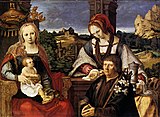 Мадонна с Младенцем, Марией Магдалиной и донатором. 1522. Дерево, масло. Старая Пинакотека, Мюнхен