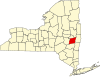 Округ Олбани на карте штата.