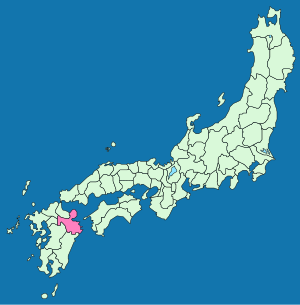 豐後國在日本的位置