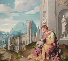 Sint-Agnes op in wurk fan Giovanni Battista Moroni.