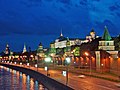 Vista nocturna do Kremlin