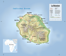 Kaart van Réunion