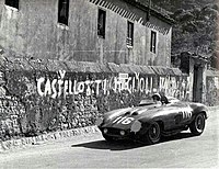 Der Ferrari 860 Monza von Robert Manzon und Eugenio Castellotti bei der Targa Florio 1955