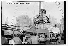 194-мм орудие Modèle 1893-96 на броненосном крейсере «Амираль Об» типа «Глуар»