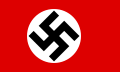 Vlajka Nemeckej ríše (tzv. Tretej ríše), od r. 1943 Veľkonemeckej ríše, Národná vlajka (1933–1945) a obchodná vlajka (1935–1945)