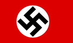 1933—1935 — обязательный для использования партийный флаг; 1935—1945 — государственный, национальный и торговый флаг