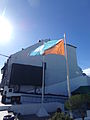 Bandera en la Municipalidad de Ushuaia.