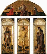 Триптих Святого Себастьяна. Между 1464 и 1470. Дерево, темпера, золочение. Галерея Академии, Венеция