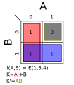 Σm(1,3,4); K = A′ + B