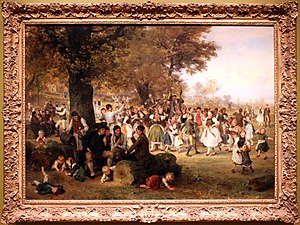 Danse autour du tilleul, peinture de Ludwig Knaus.