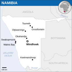 Lokasi Namibia