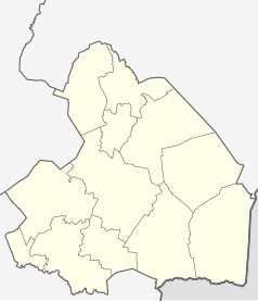 Mapa konturowa Drenthe, po prawej nieco na dole znajduje się punkt z opisem „Borer-Odoorn”