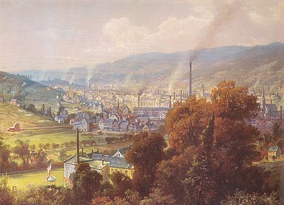 Barmen, seen from the Ehrenberg (1870)