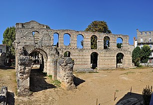 Vestigio del anfiteatro romano.