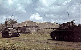 Два PzKpfw II в калмыкском селе, 21 июня 1942 года